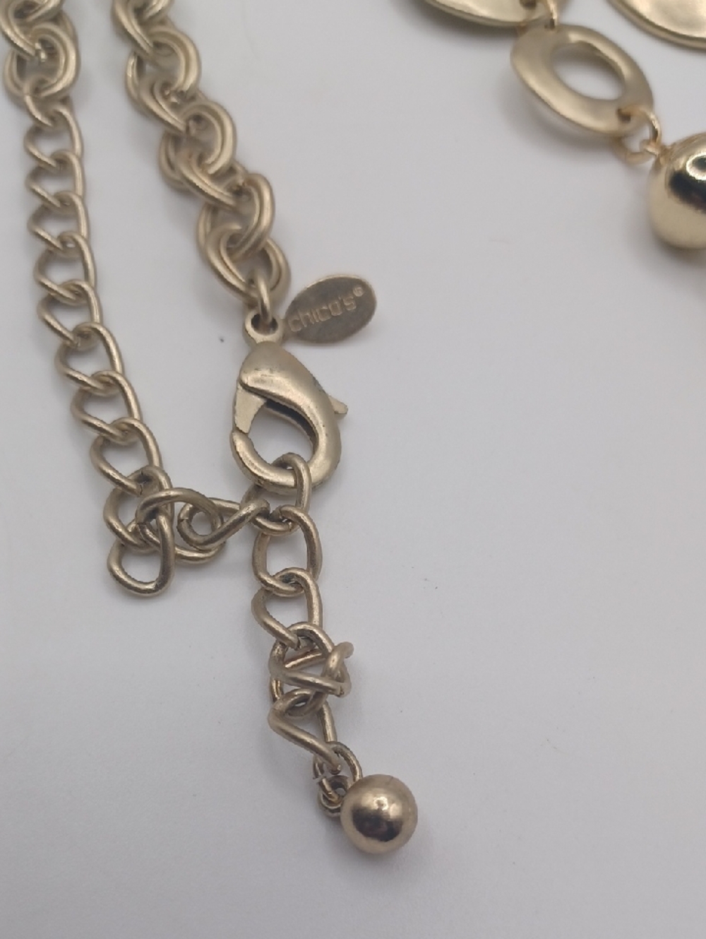Chicos Gold Tone Statement Necklace - Picture 3 of 6